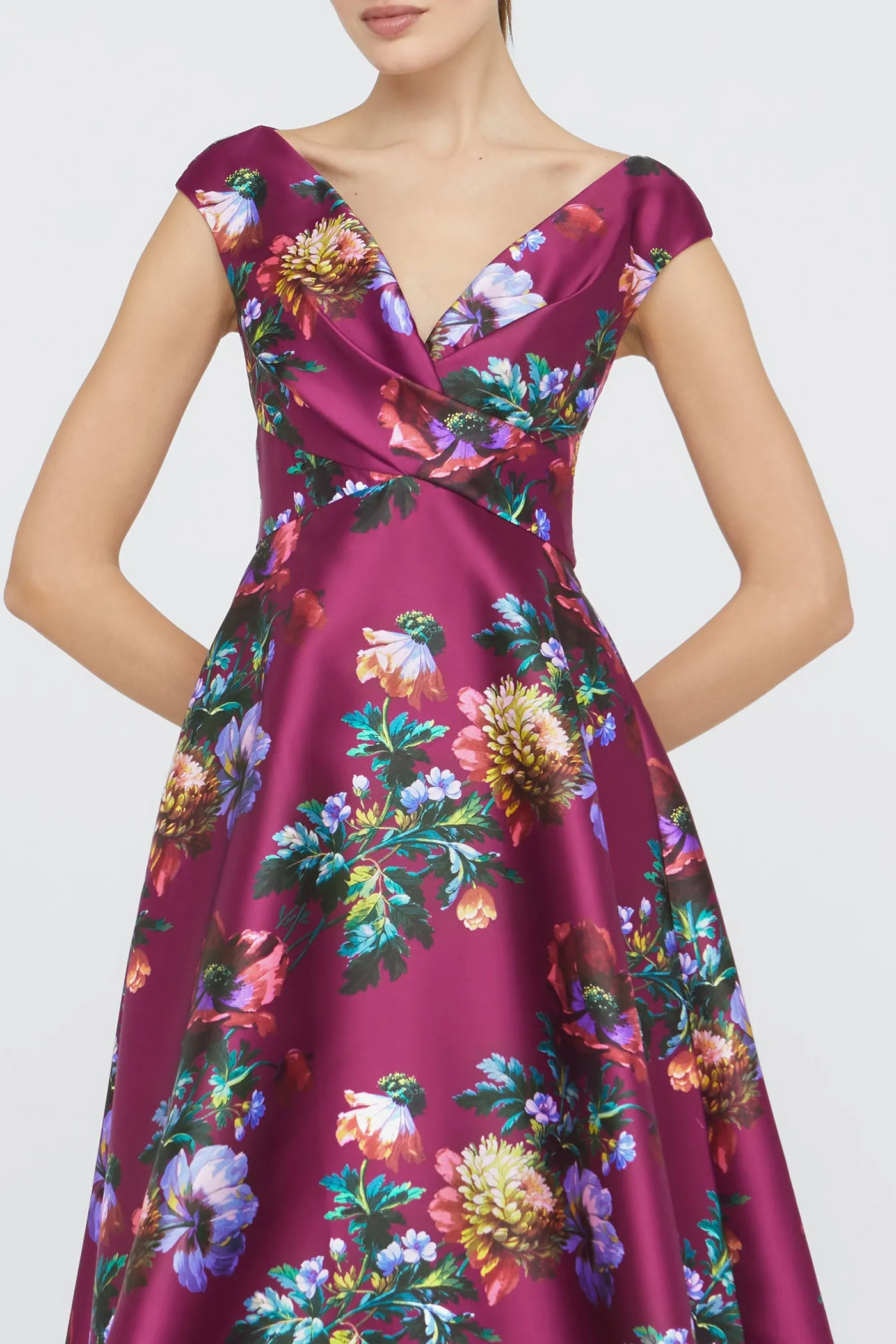 Kadence V Neck Dress sold by Theia product image thumbnail 4