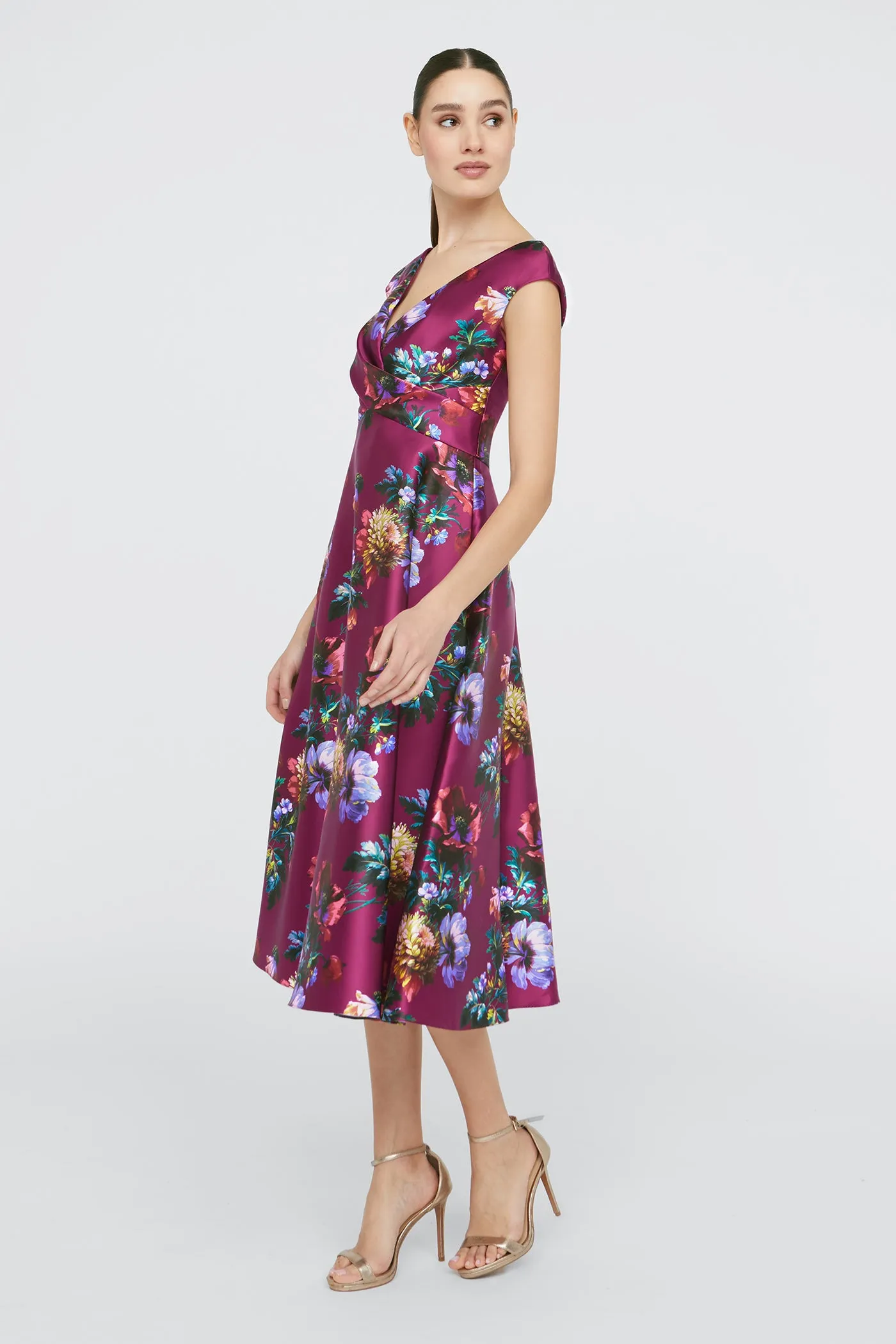 Kadence V Neck Dress sold by Theia product image thumbnail 3