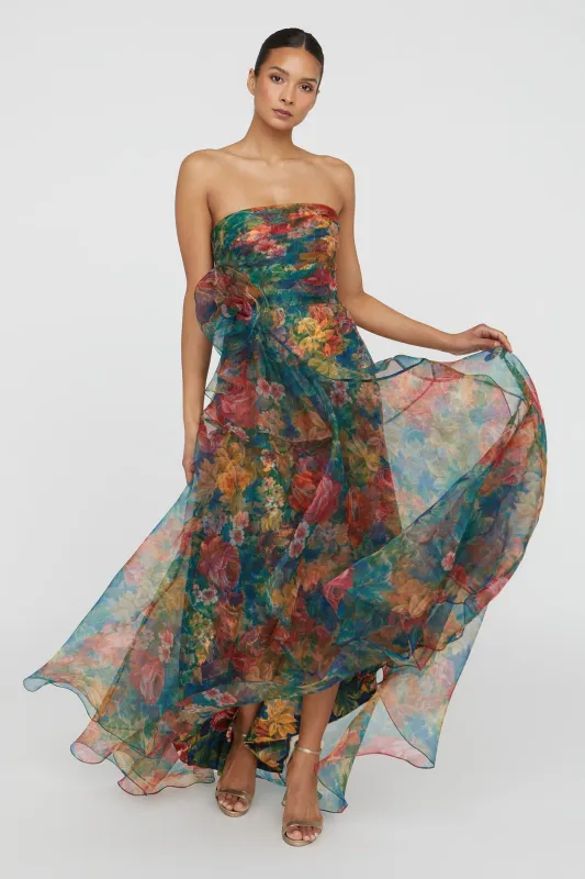 Leora Rosette Ruffle Gown sold by Theia