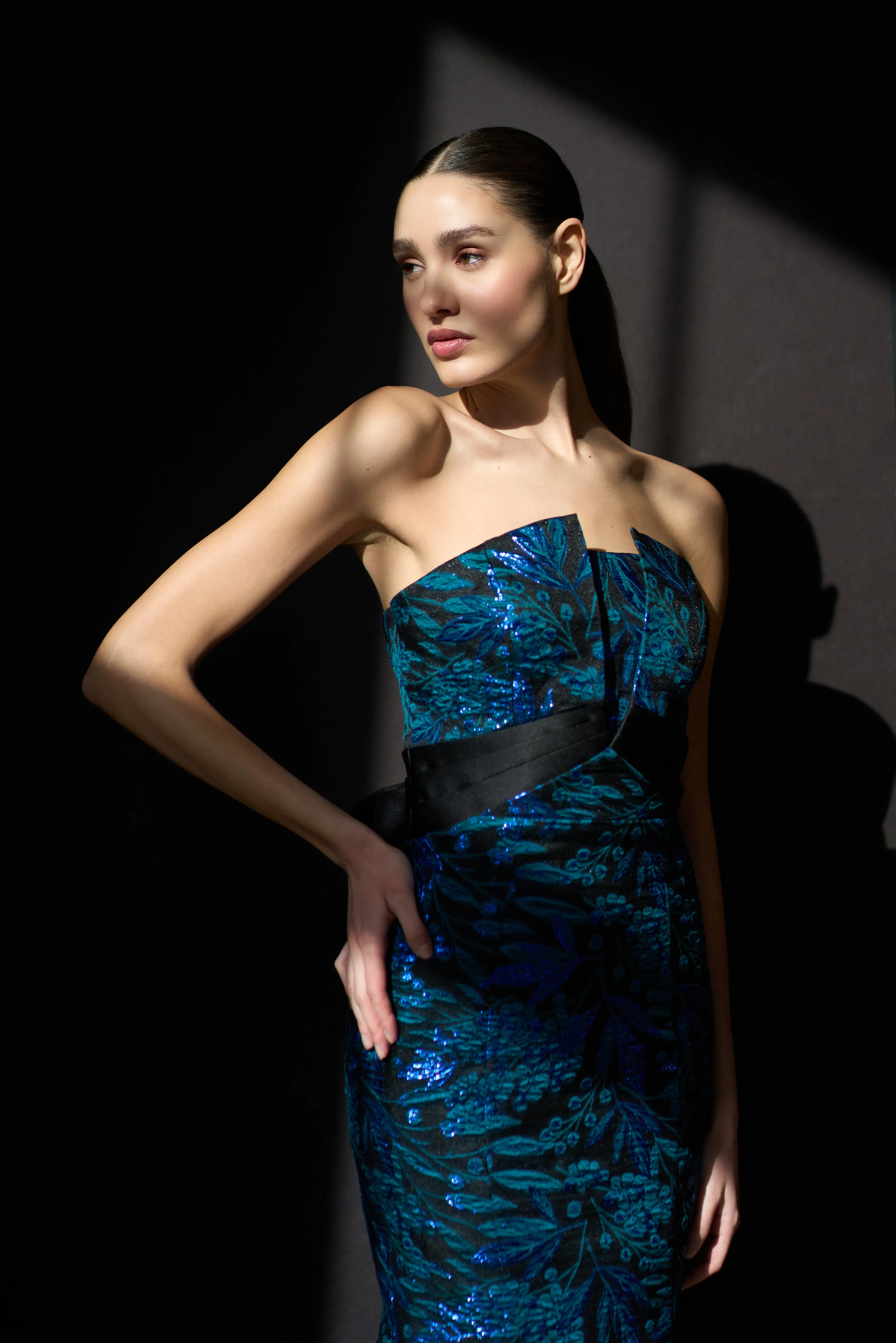 Fernanda Strapless Gown sold by Theia product image thumbnail 3
