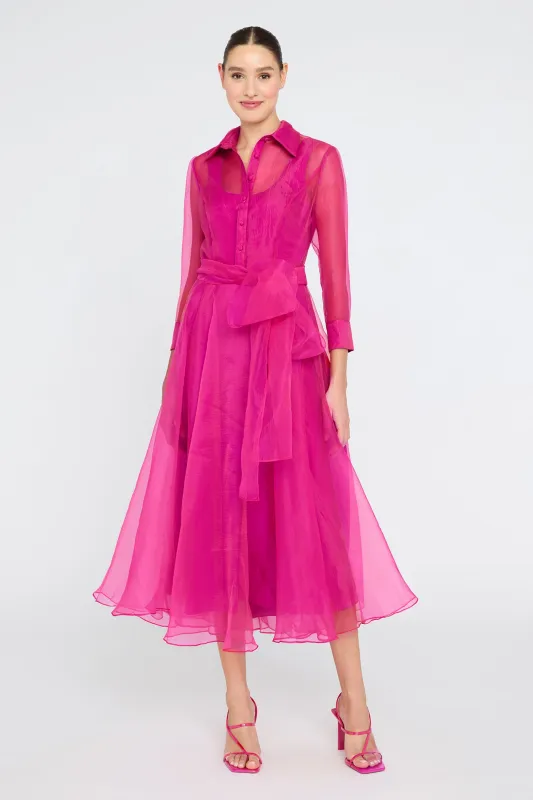 Starlette Organza Shirt Dress sold by Theia