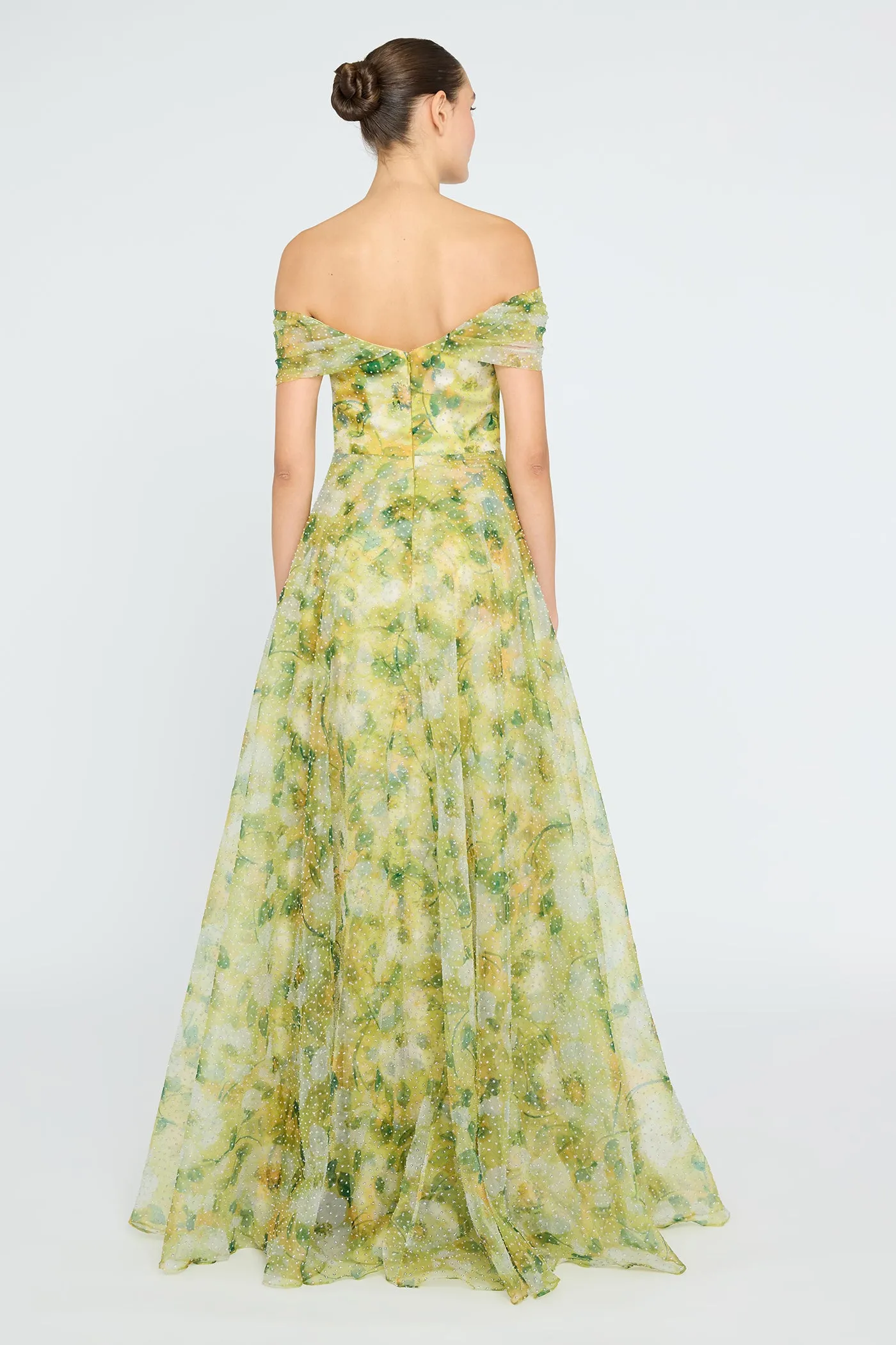 Ryan Off Shoulder A Line Gown sold by Theia product image thumbnail 2