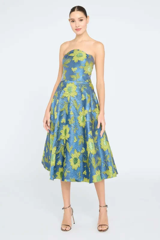 Dara Scallop Strapless Dress sold by Theia