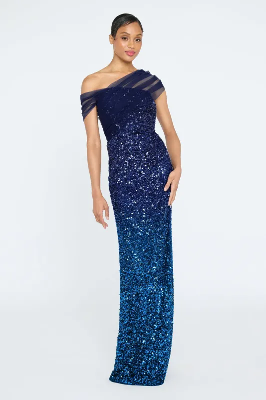 Dina Beaded Column Gown sold by Theia