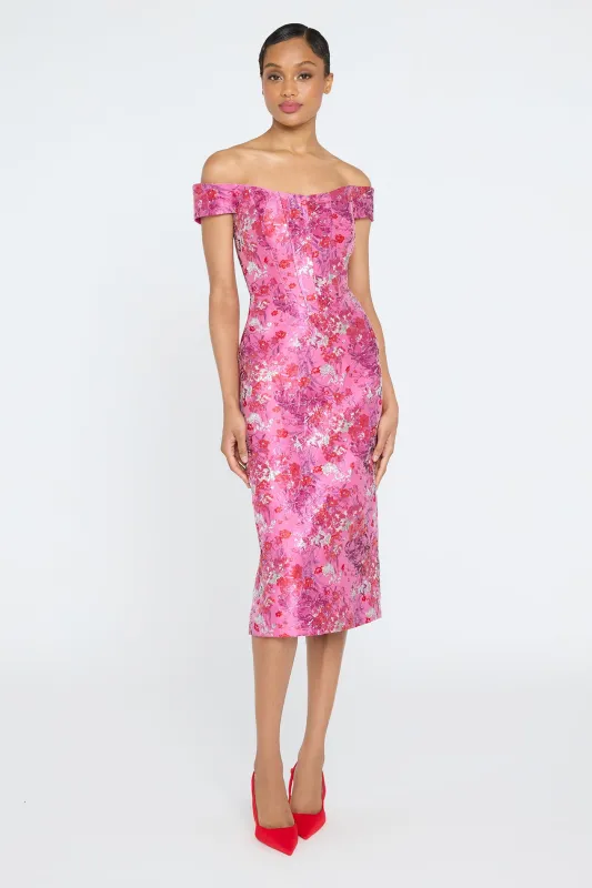 Chantel Off Shoulder Dress made by Theia