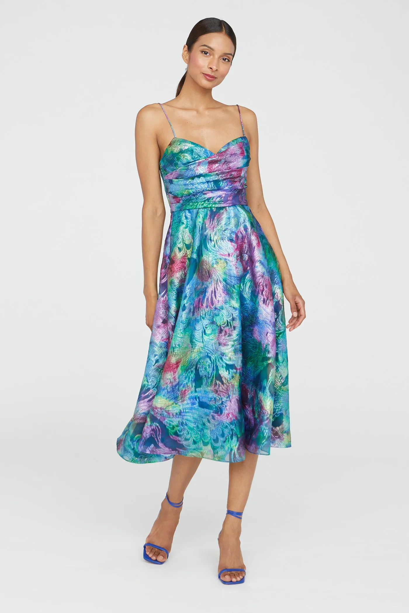 Allegra Draped Cocktail Dress sold by Theia product image thumbnail 3