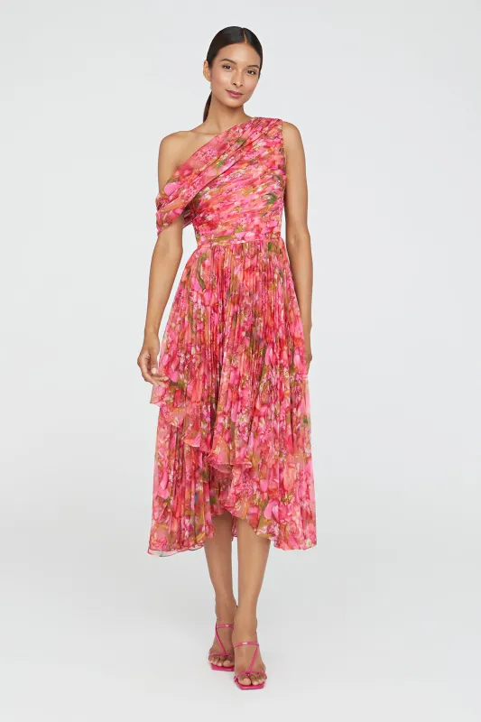 Katia Draped Chiffon Dress sold by Theia