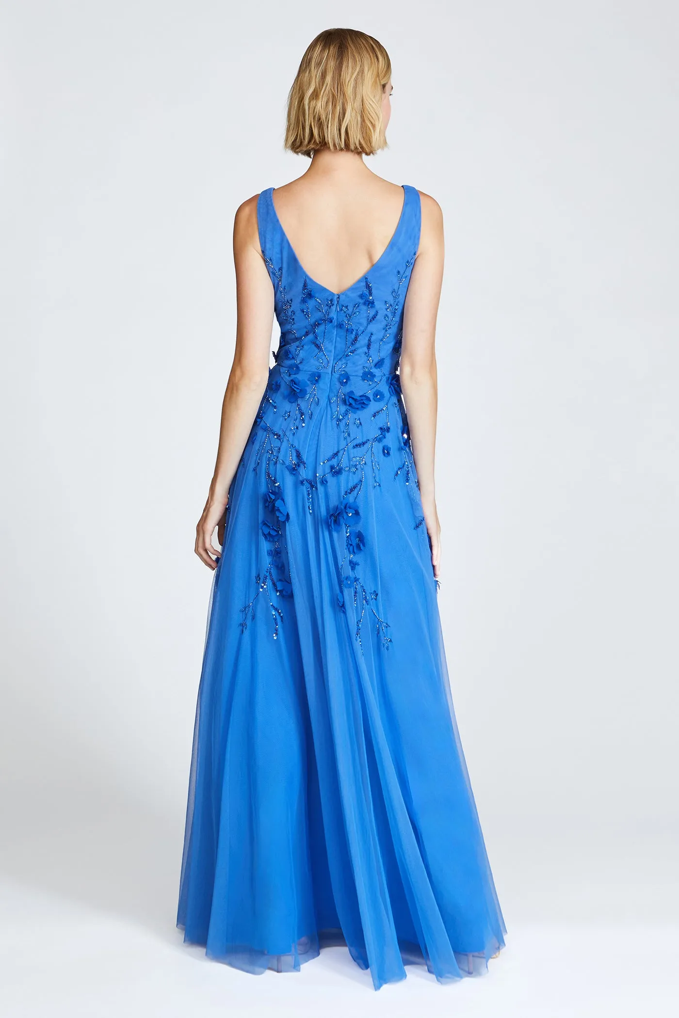 Fabiana Beaded Capelet Gown sold by Theia product image thumbnail 3