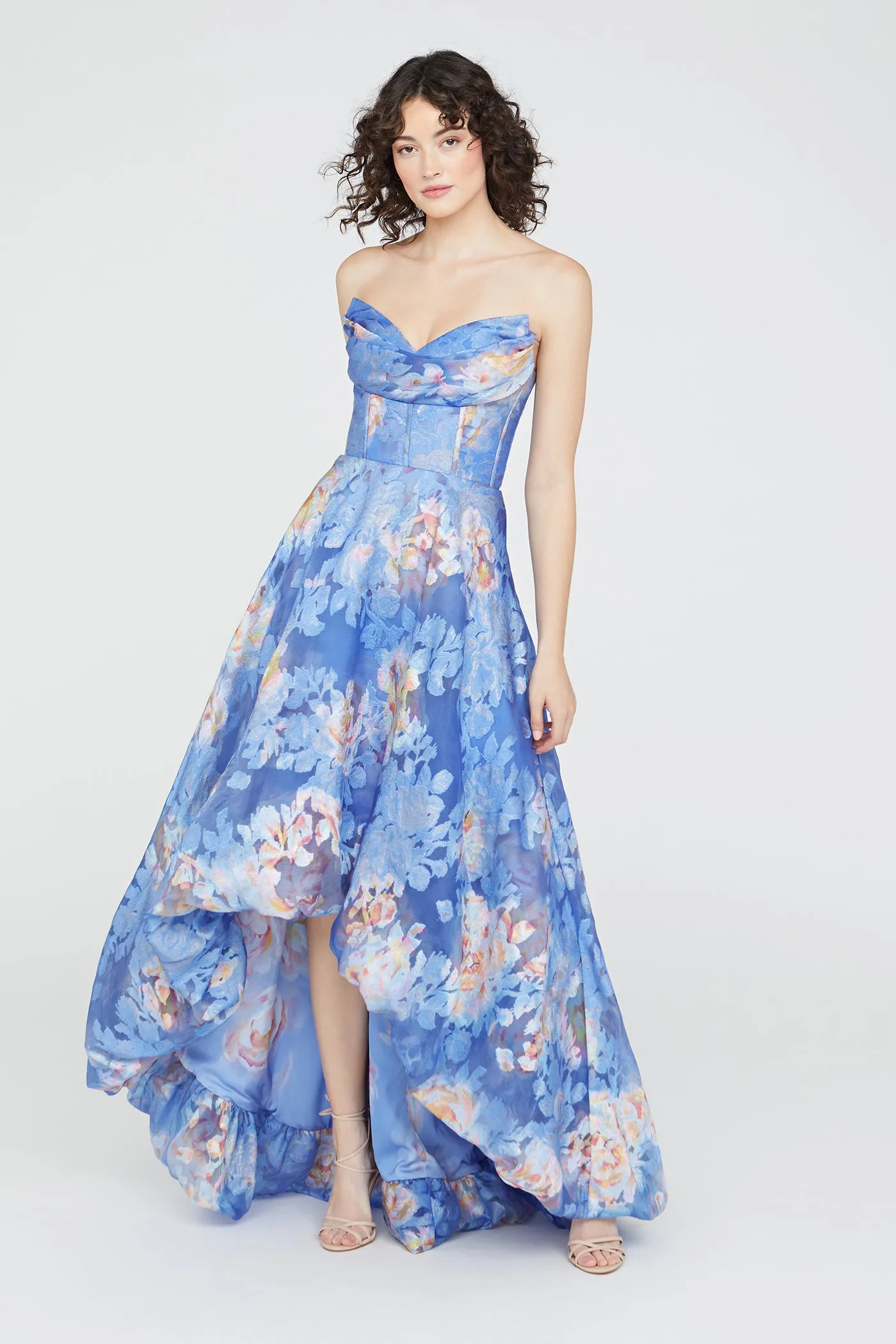 Wendy Bubble Hem Gown sold by Theia product image thumbnail 5