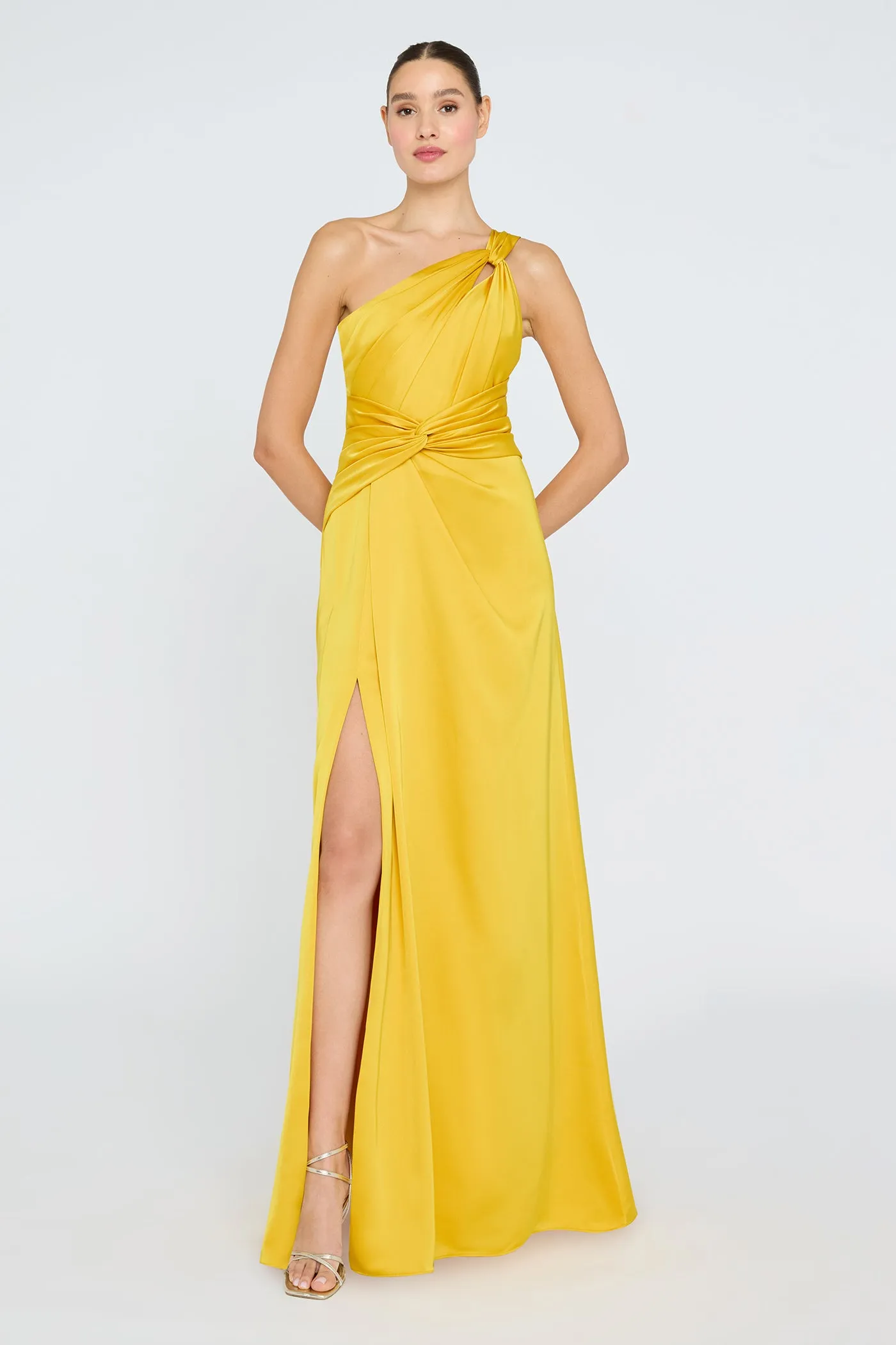 Gloria Twist A Line Gown sold by Theia product image thumbnail 4
