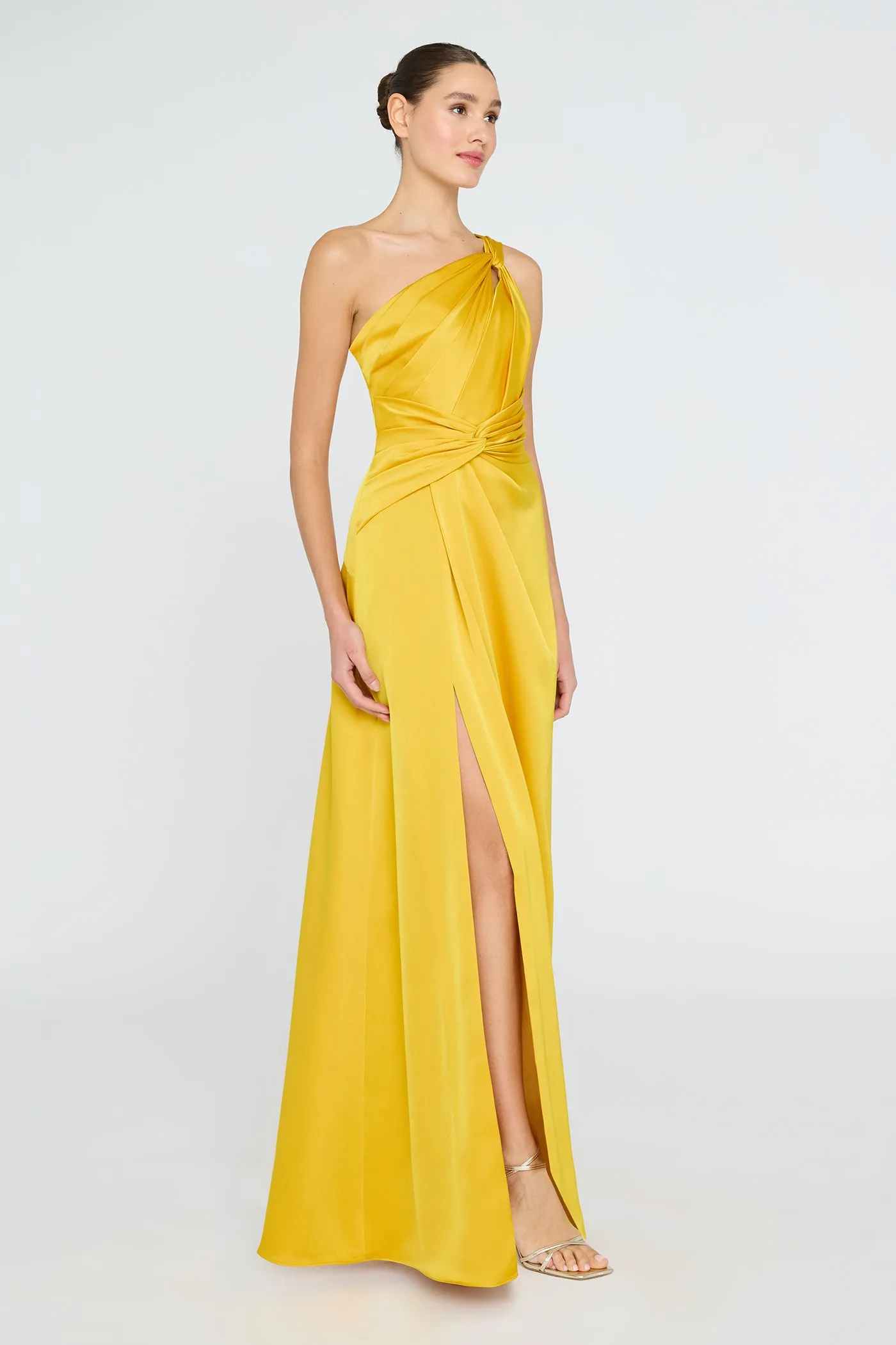 Gloria Twist A Line Gown sold by Theia product image thumbnail 3