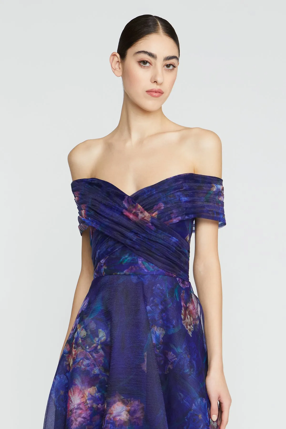 Desiree Off The Shoulder Dress sold by Theia product image thumbnail 4