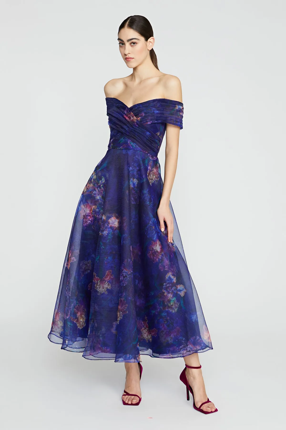 Desiree Off The Shoulder Dress sold by Theia product image thumbnail 3