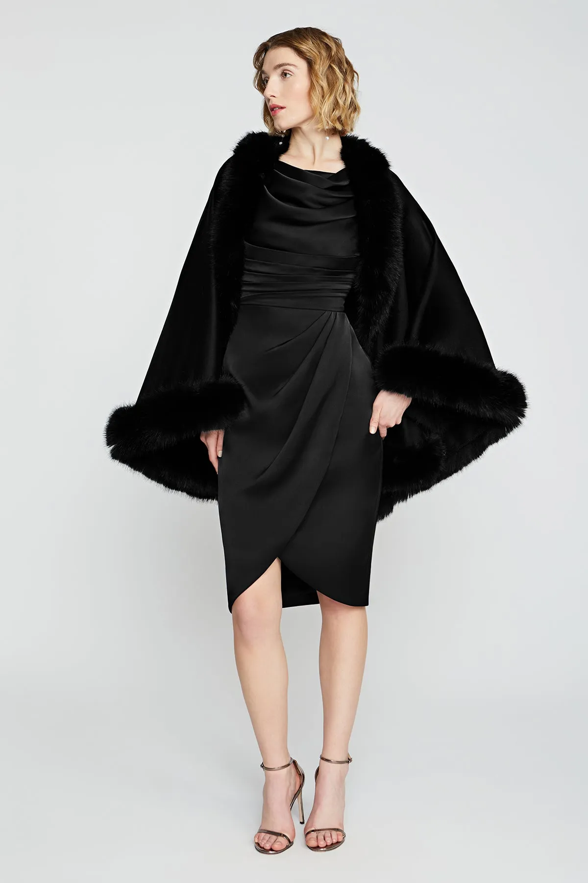 Wool And Cashmere Blend Cape sold by Theia product image thumbnail 5
