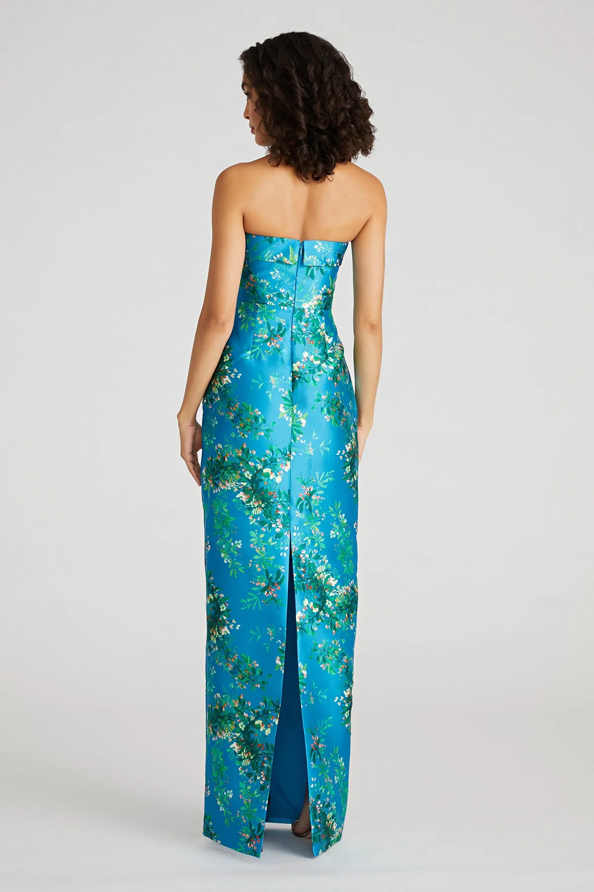 Cleo Strapless Column Gown sold by Theia product image thumbnail 3