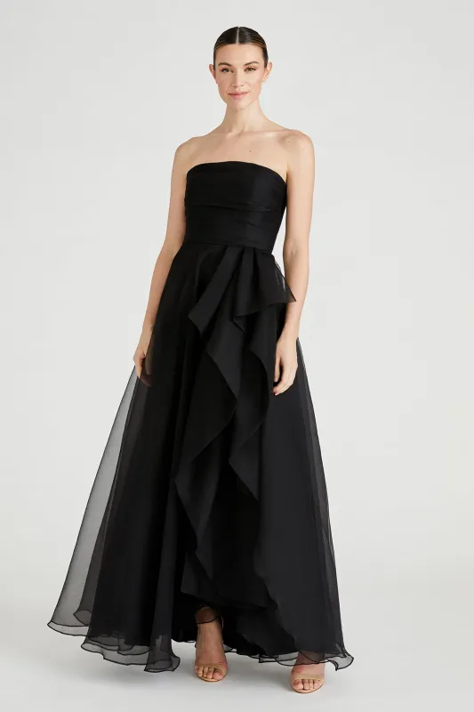 Teresa Strapless Draped Gown made by Theia