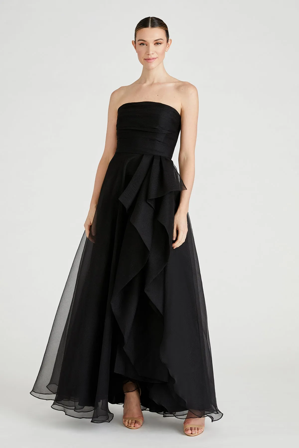Teresa Strapless Draped Gown sold by Theia