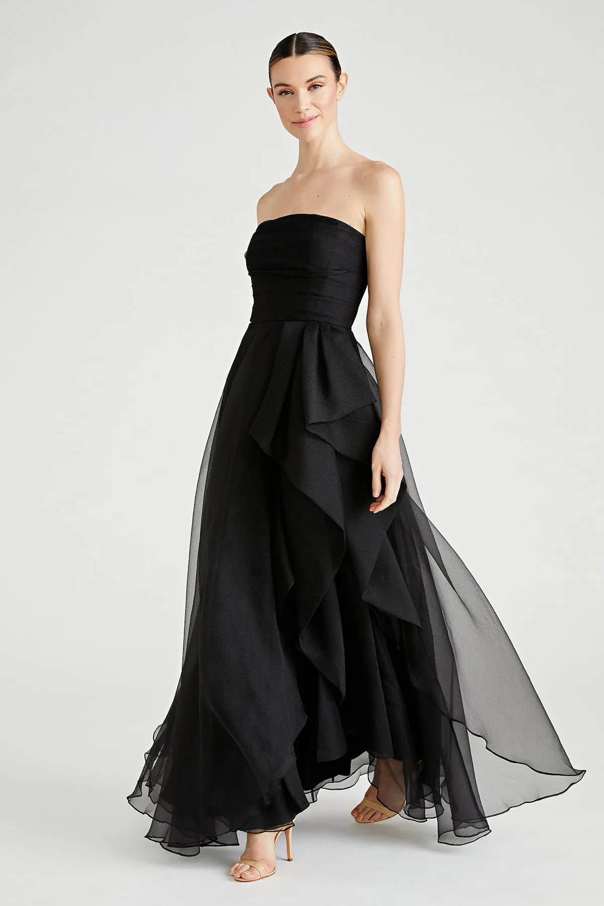 Teresa Strapless Draped Gown sold by Theia product image thumbnail 3