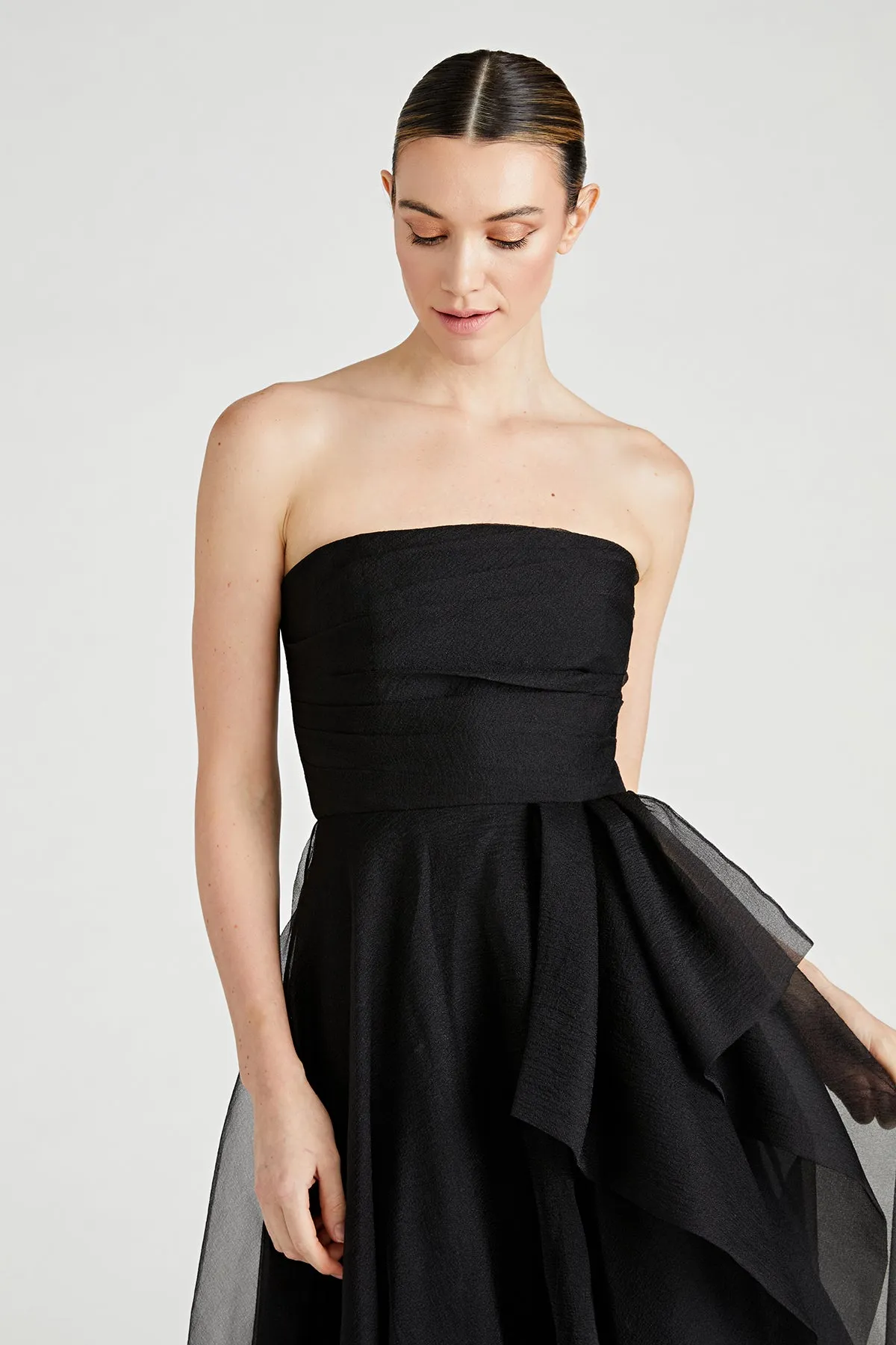 Teresa Strapless Draped Gown sold by Theia product image thumbnail 4
