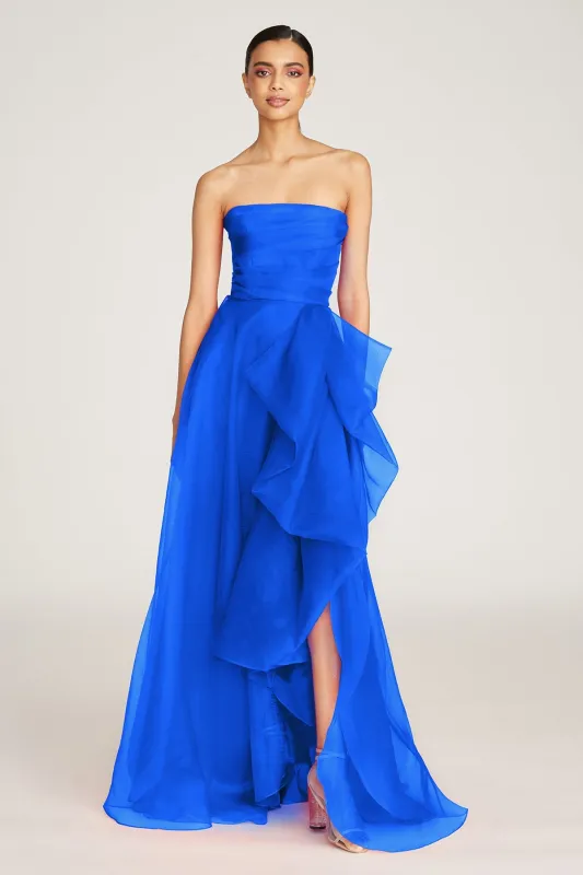 Teresa Strapless Draped Gown made by Theia