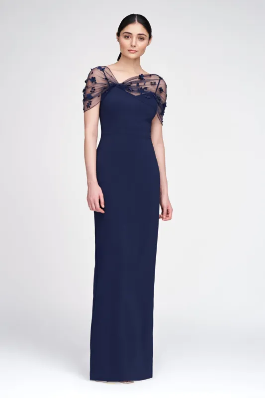 Sophia Beaded Shawl Gown made by Theia