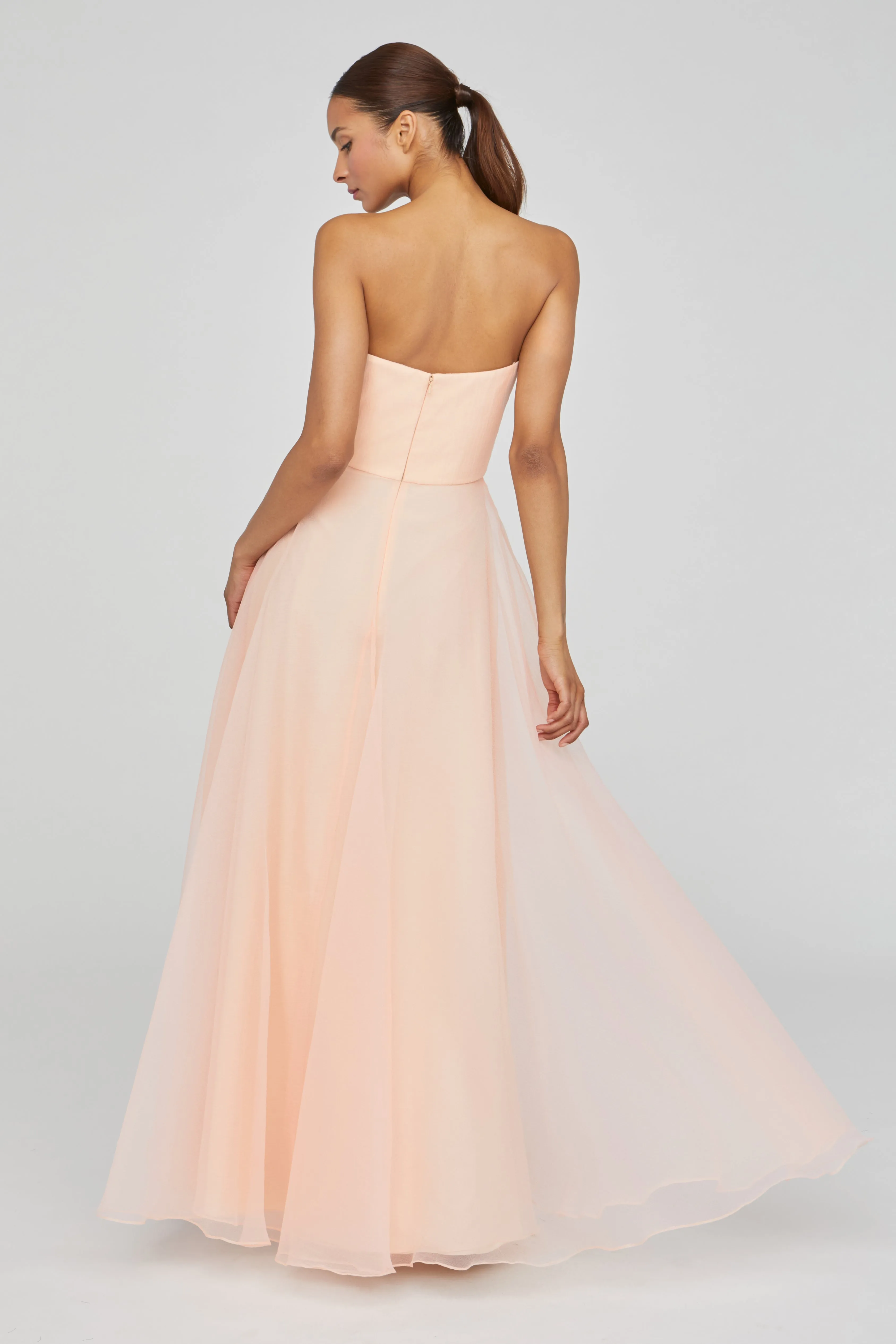 Teresa Strapless Draped Gown sold by Theia product image thumbnail 2