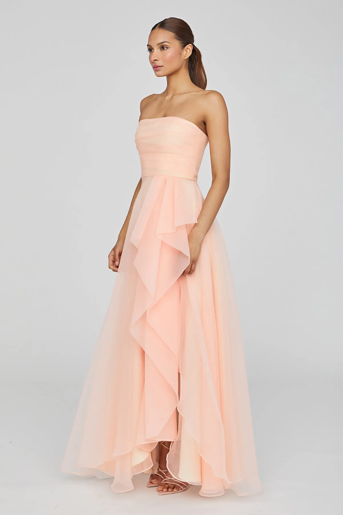 Teresa Strapless Draped Gown sold by Theia product image thumbnail 3