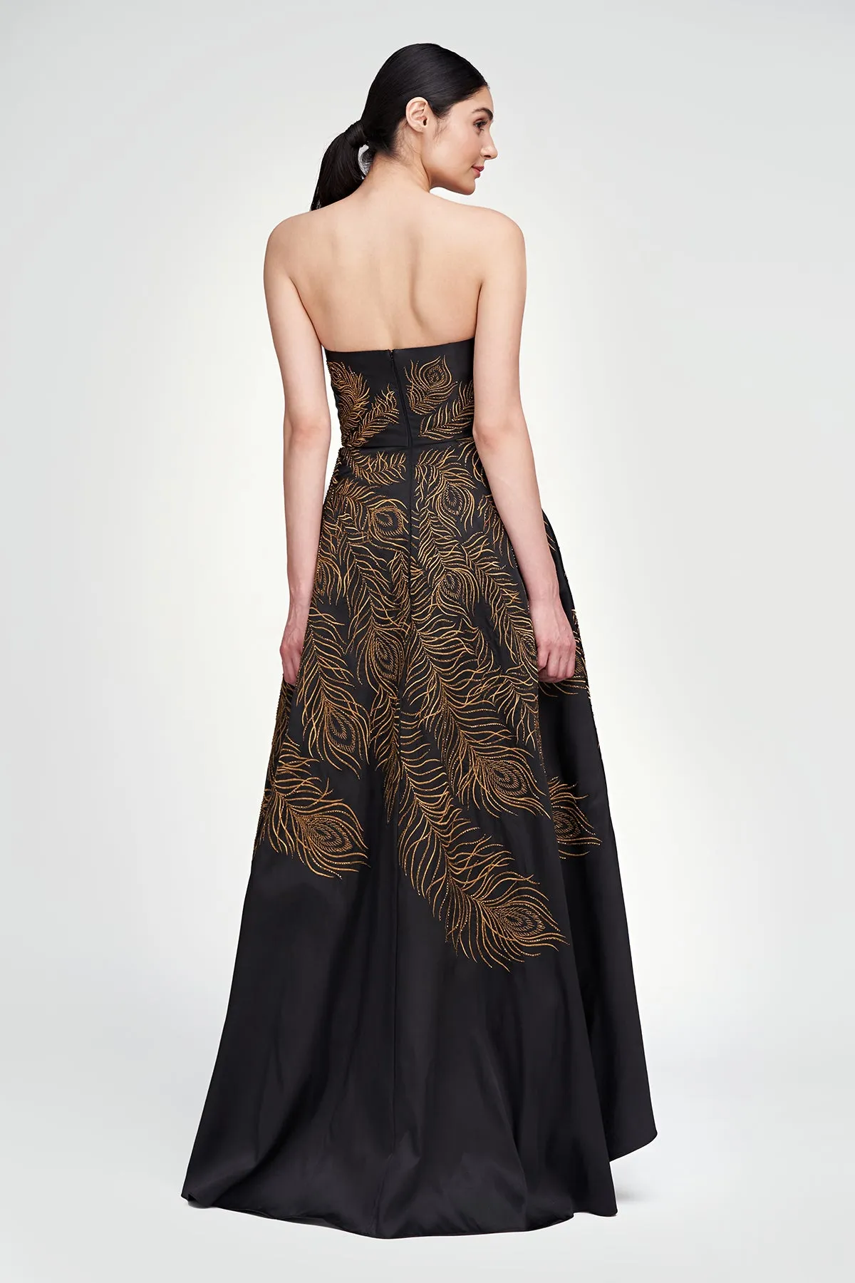 Erica Feather Embroidered Gown sold by Theia product image thumbnail 2