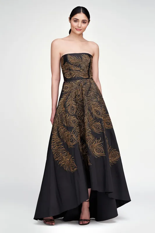 Erica Feather Embroidered Gown made by Theia