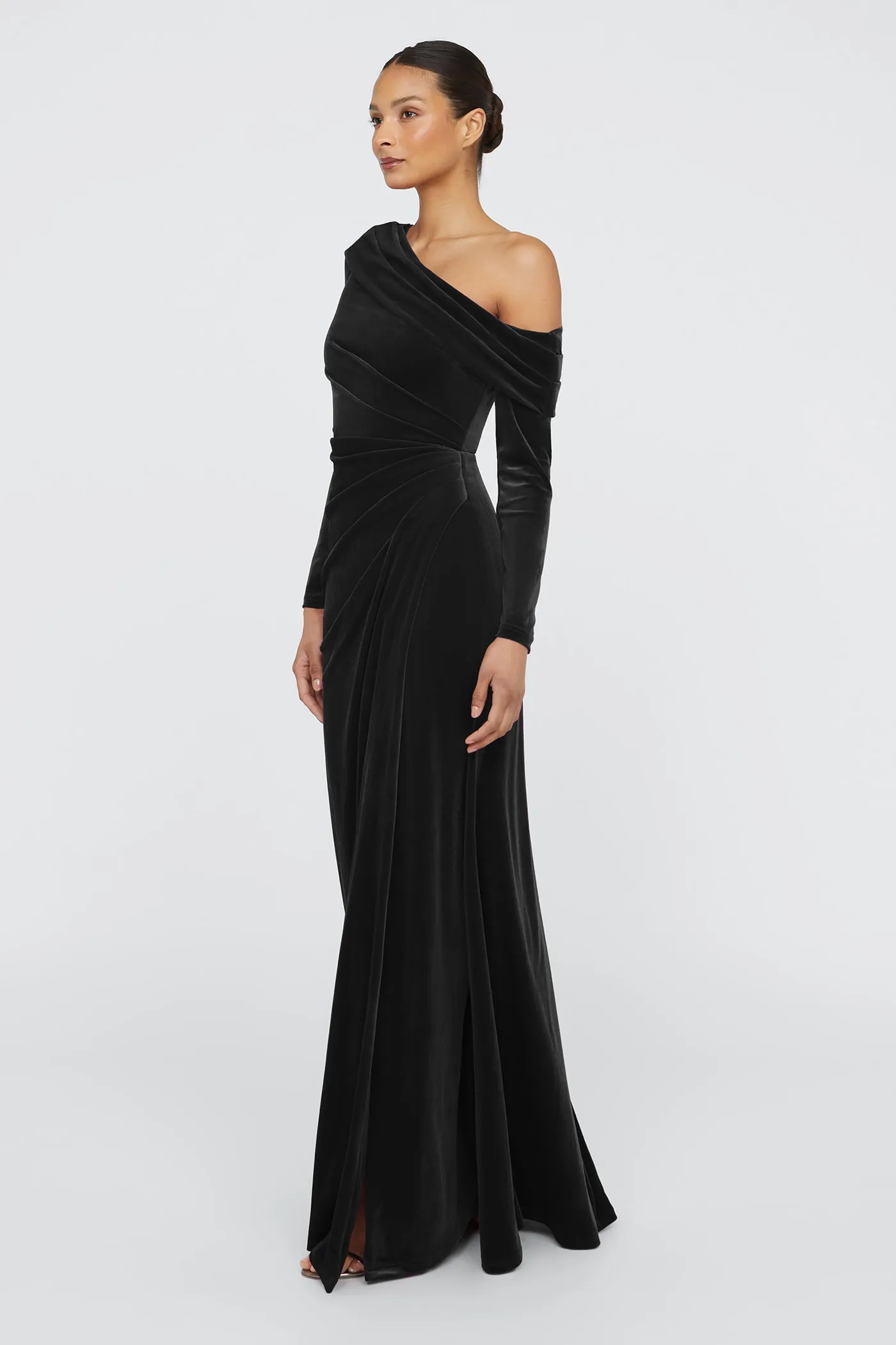 Katniss One Shoulder Gown sold by Theia product image thumbnail 3