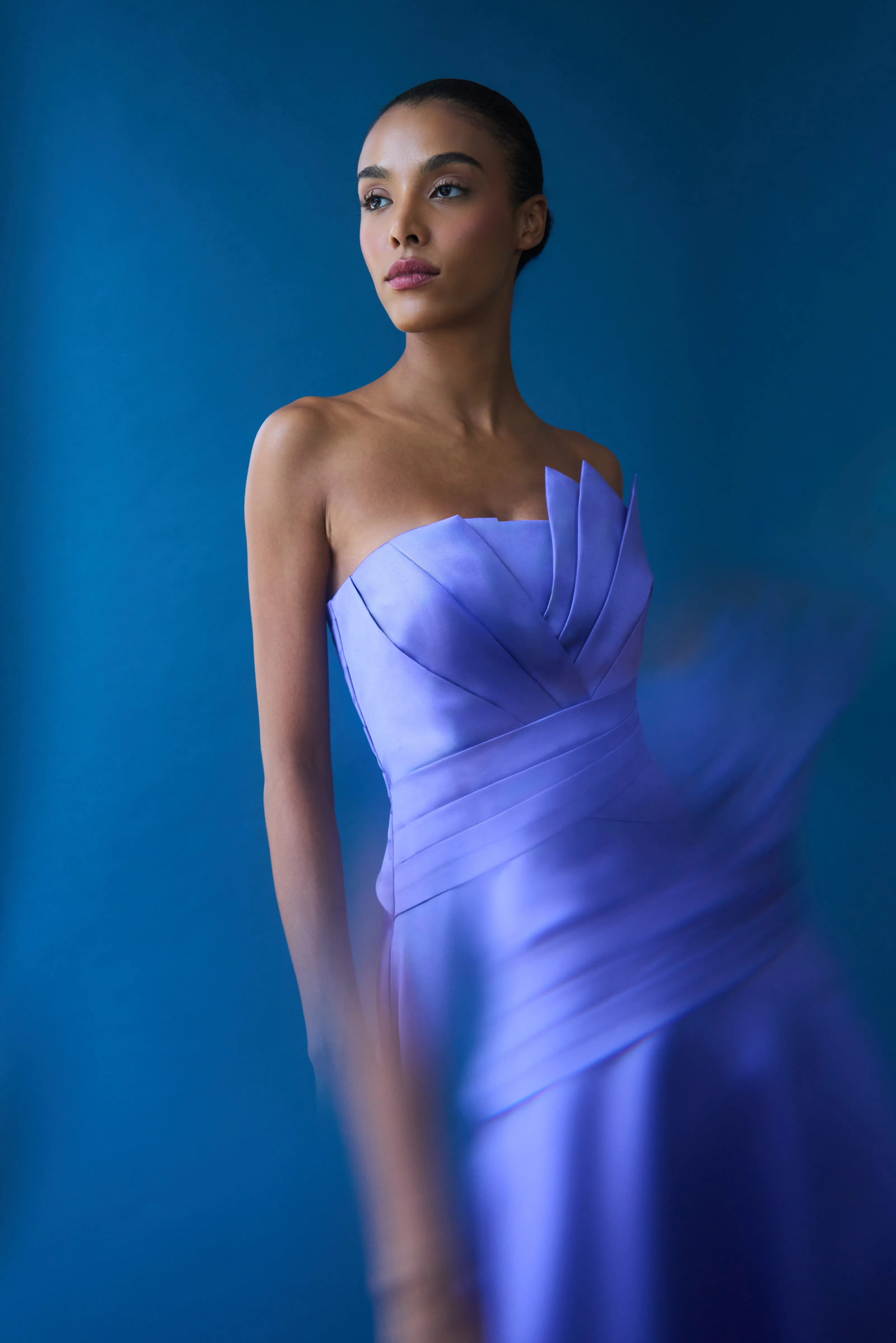 Coco High Low Mikado Gown sold by Theia product image thumbnail 2