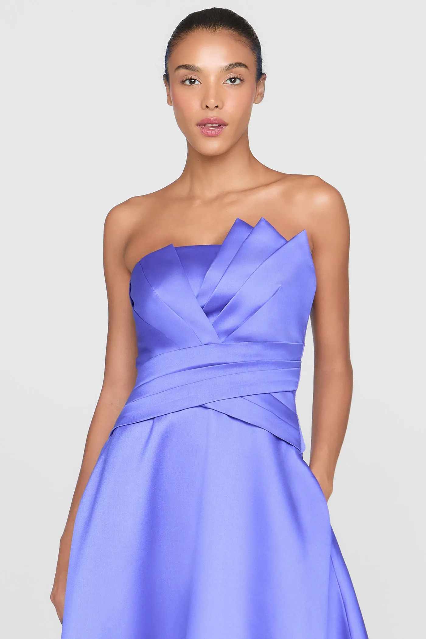 Coco High Low Mikado Gown sold by Theia product image thumbnail 5