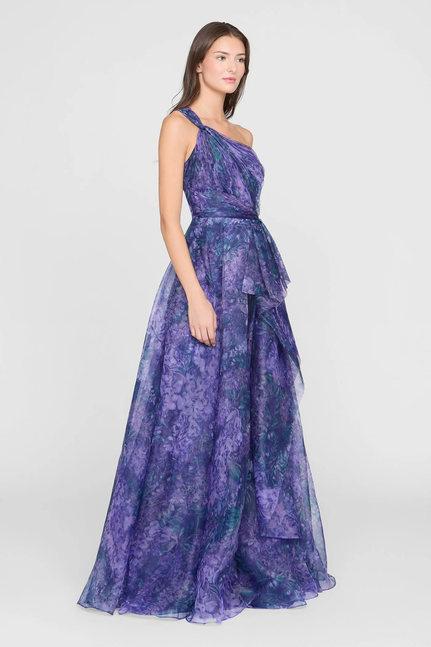 Orania One Shoulder Gown sold by Theia product image thumbnail 4