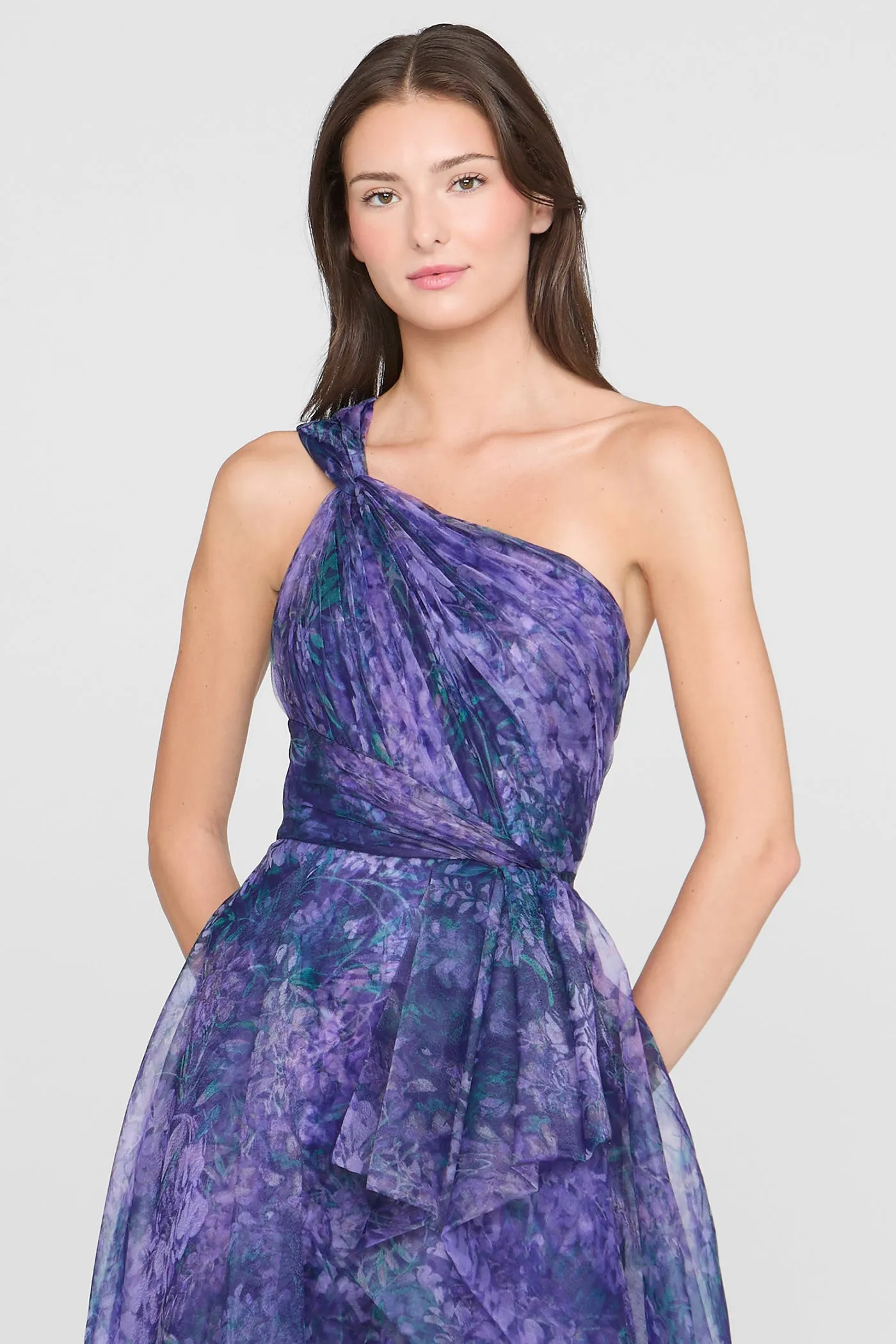 Orania One Shoulder Gown sold by Theia product image thumbnail 5