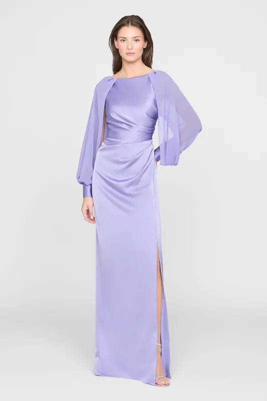 Penelope Satin Column Dress sold by Theia
