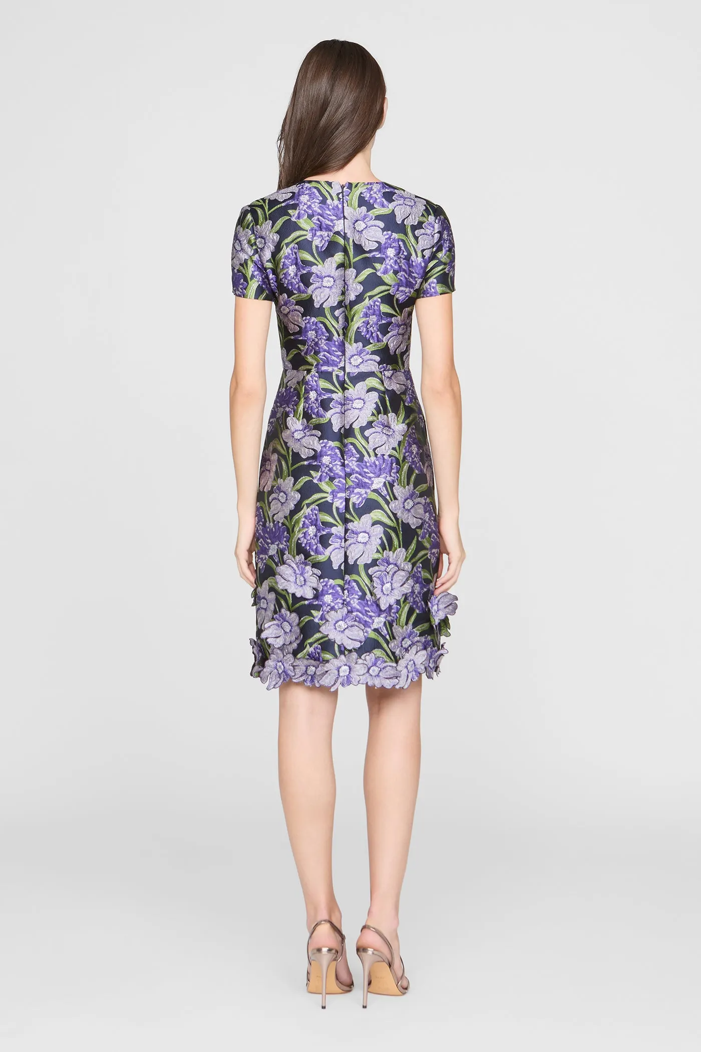 Serenza Jacquard Dress sold by Theia product image thumbnail 3
