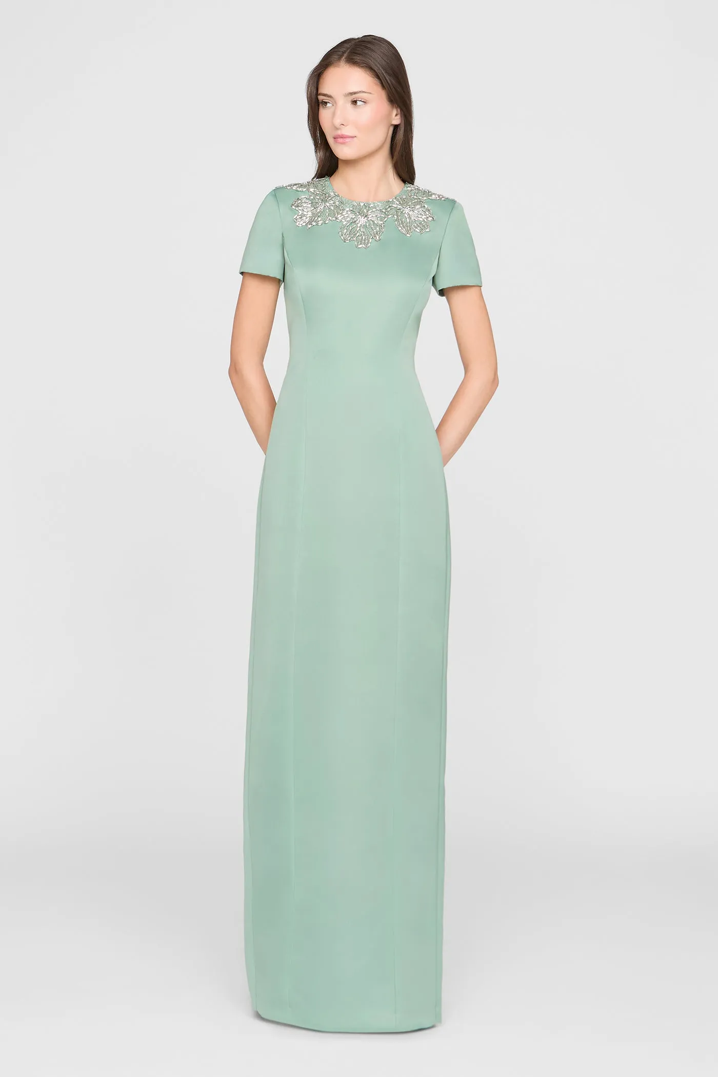 Sorelia Floral Beaded Gown sold by Theia
