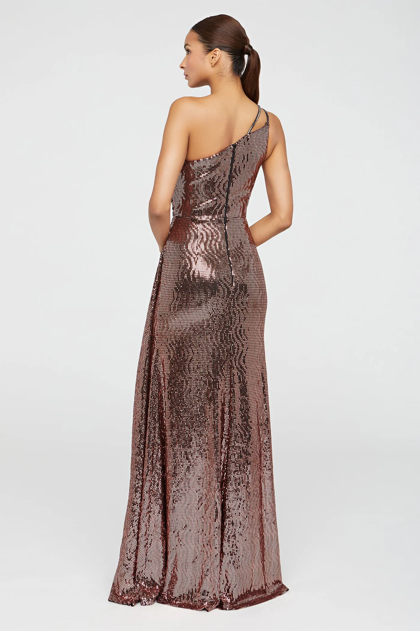 Roxanne One Shoulder Gown sold by Theia product image thumbnail 2