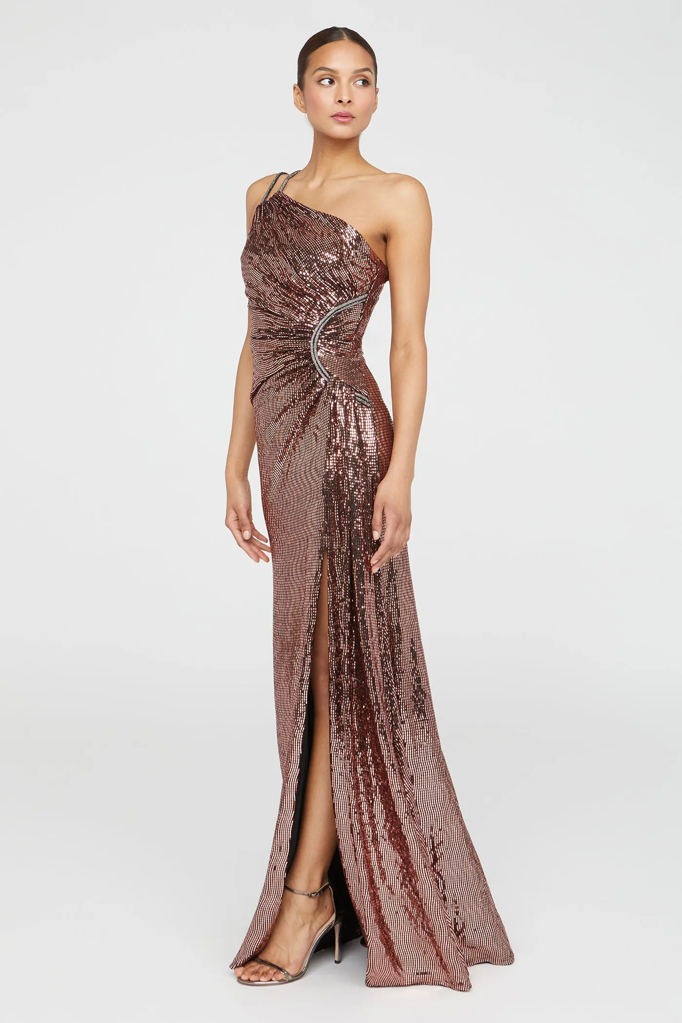 Roxanne One Shoulder Gown sold by Theia product image thumbnail 3