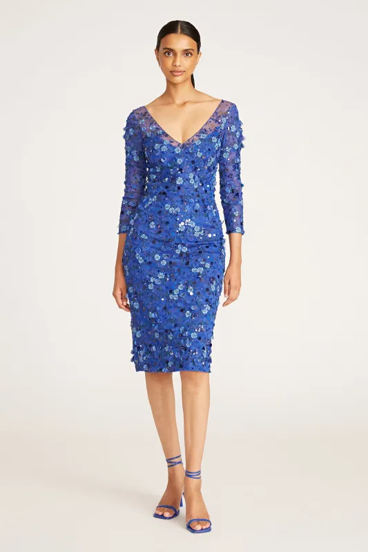 Elodie V Neck Beaded Dress sold by Theia