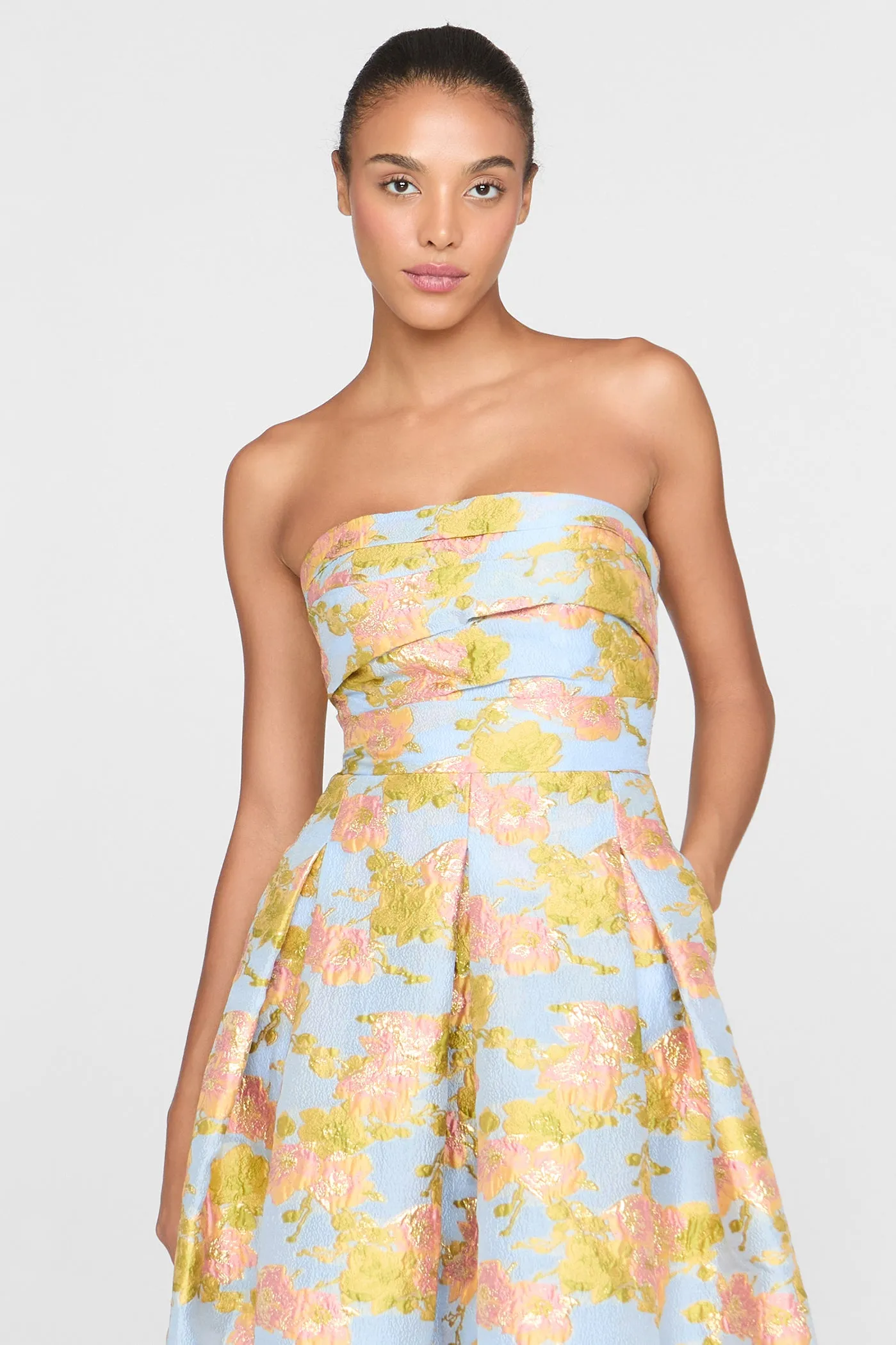 Leia Jacquard Dress sold by Theia product image thumbnail 5