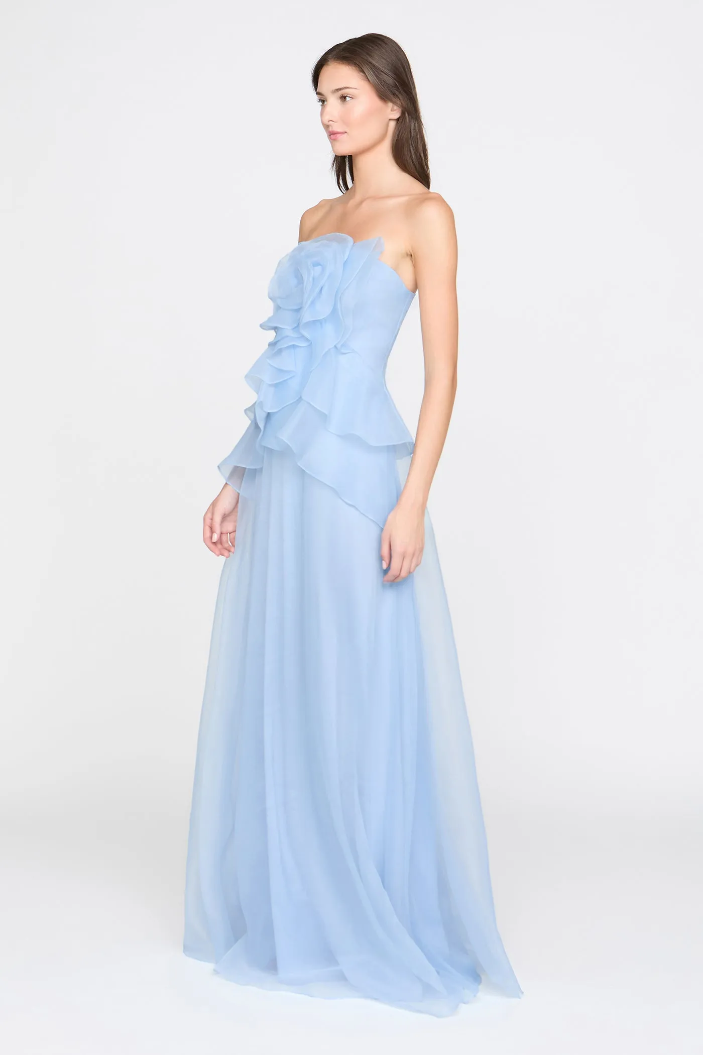 Gilda Draped Rose Gown sold by Theia product image thumbnail 4
