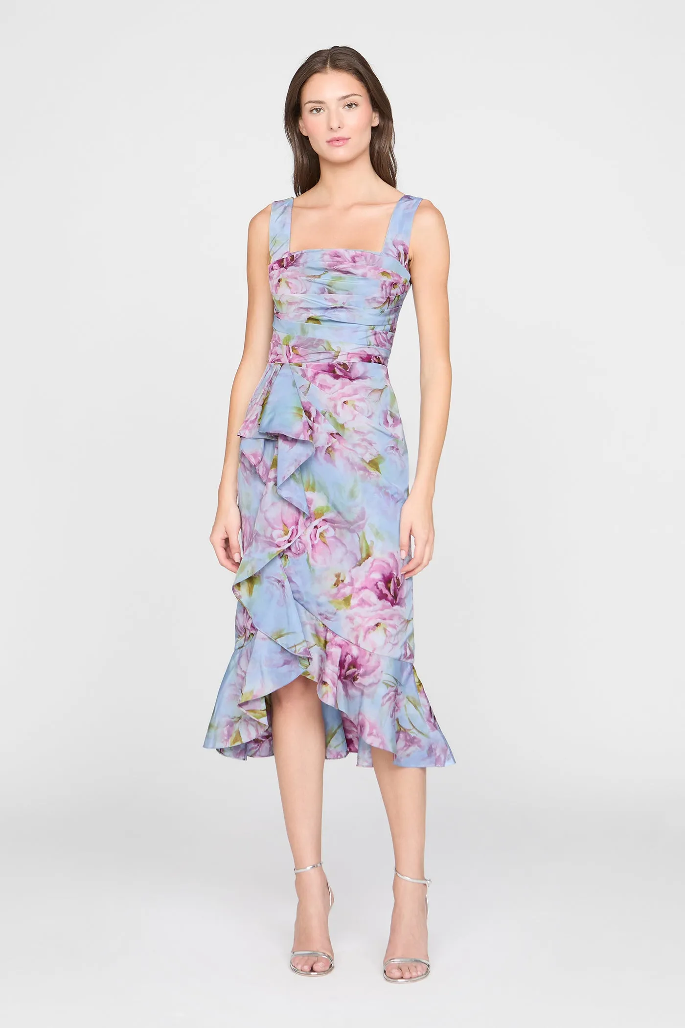 Livia Printed Taffeta Dress sold by Theia