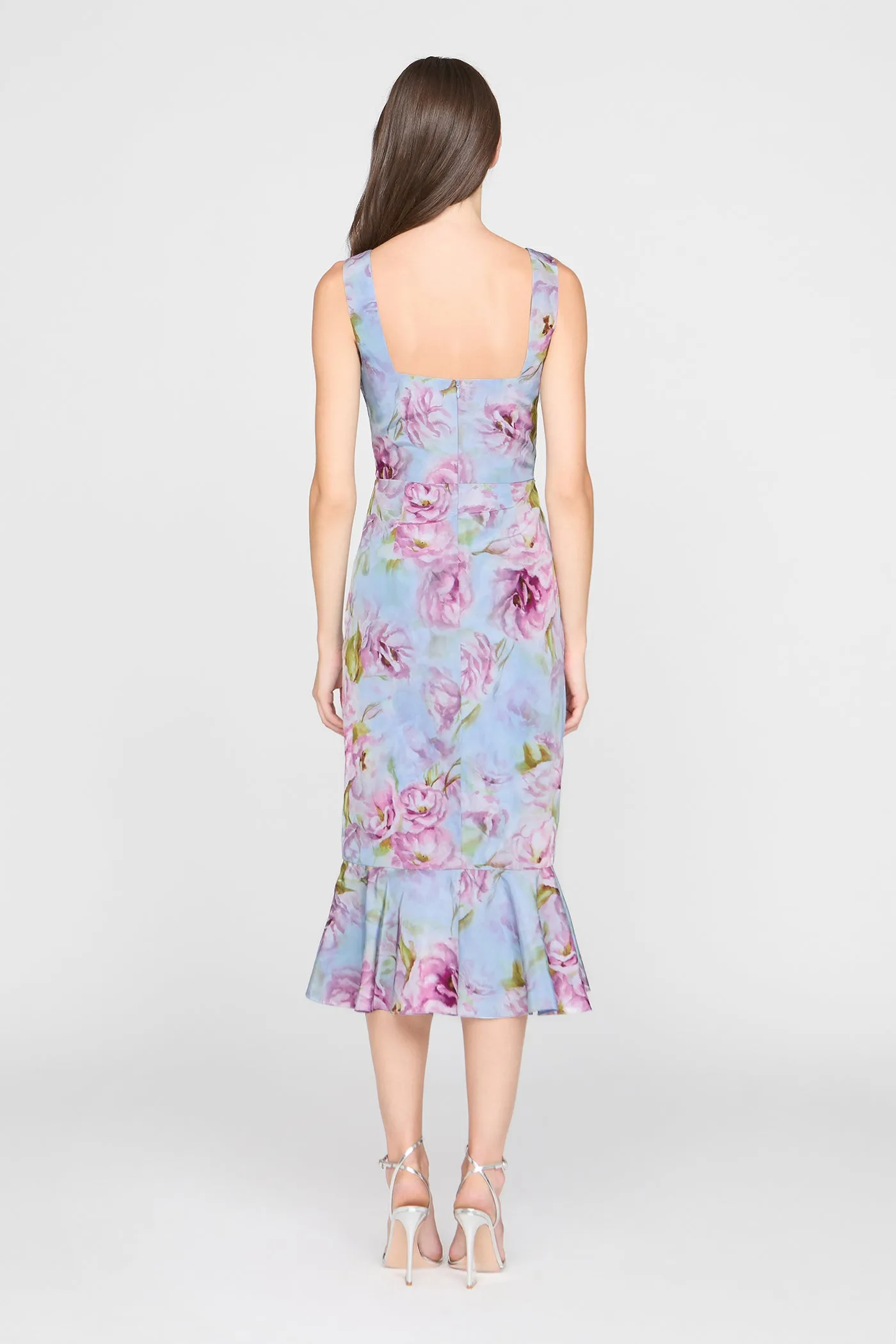 Livia Printed Taffeta Dress sold by Theia product image thumbnail 2