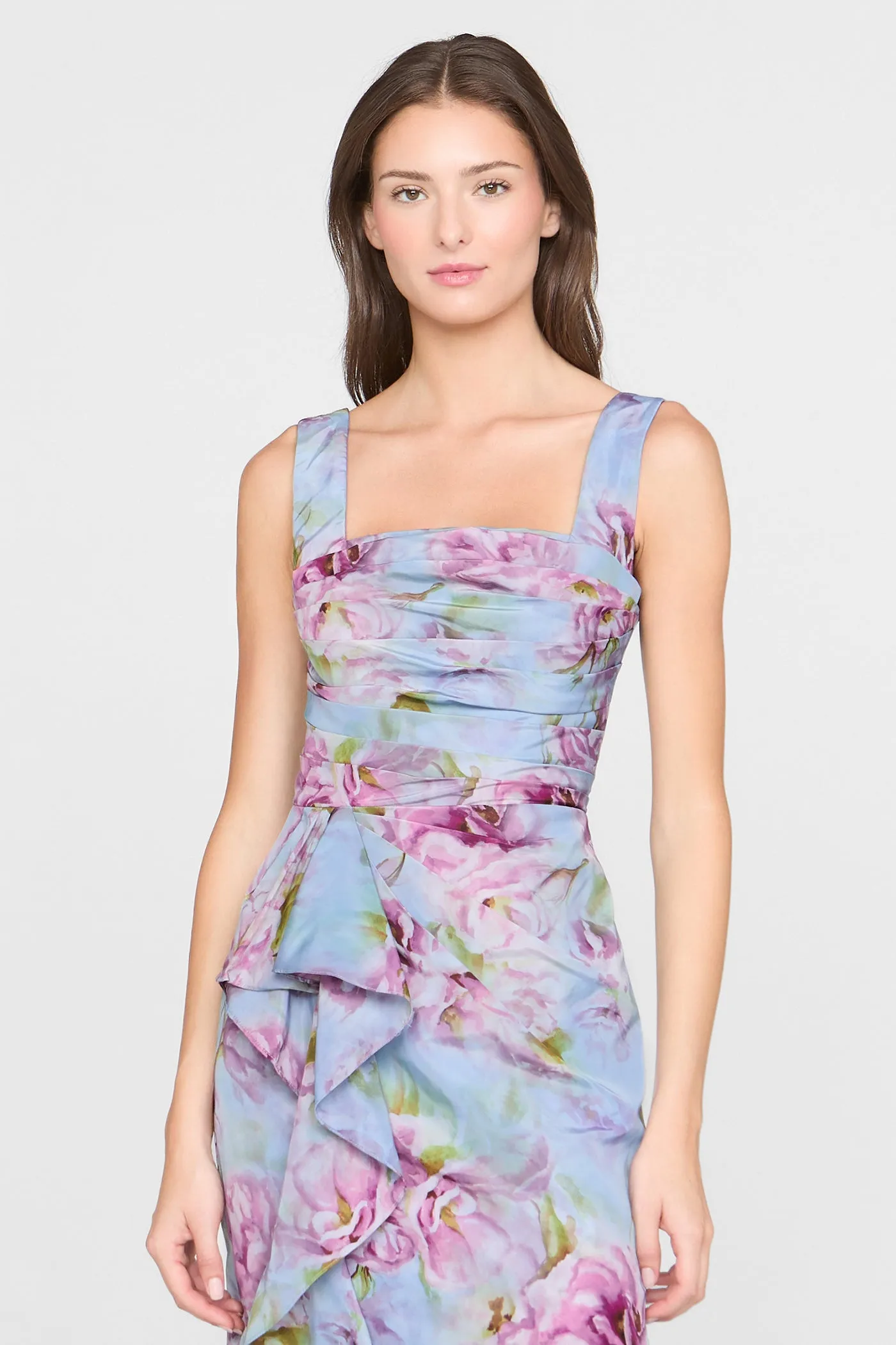 Livia Printed Taffeta Dress sold by Theia product image thumbnail 4