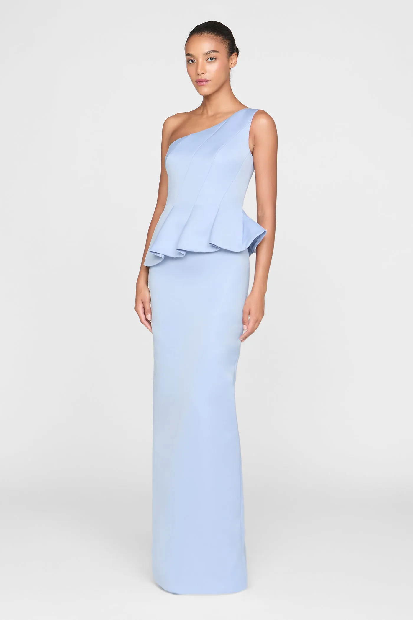 Zenobia Duchess Satin Gown sold by Theia product image thumbnail 5