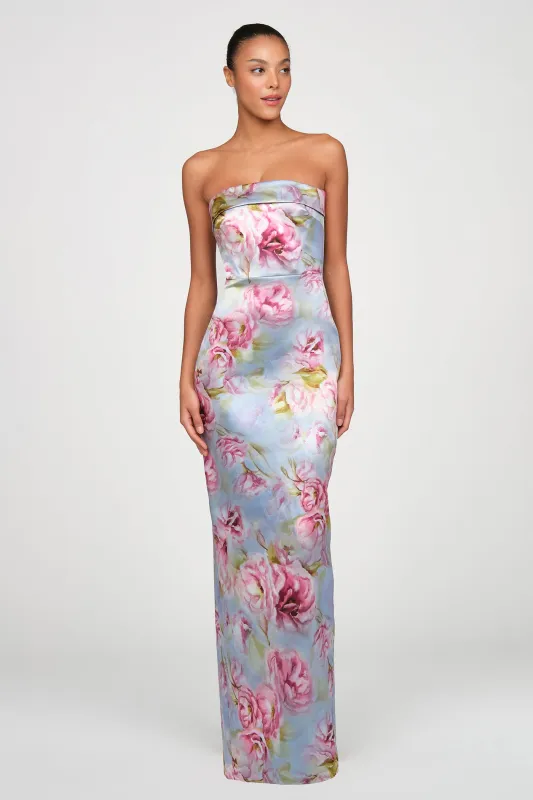 Cleo Strapless Column Gown made by Theia