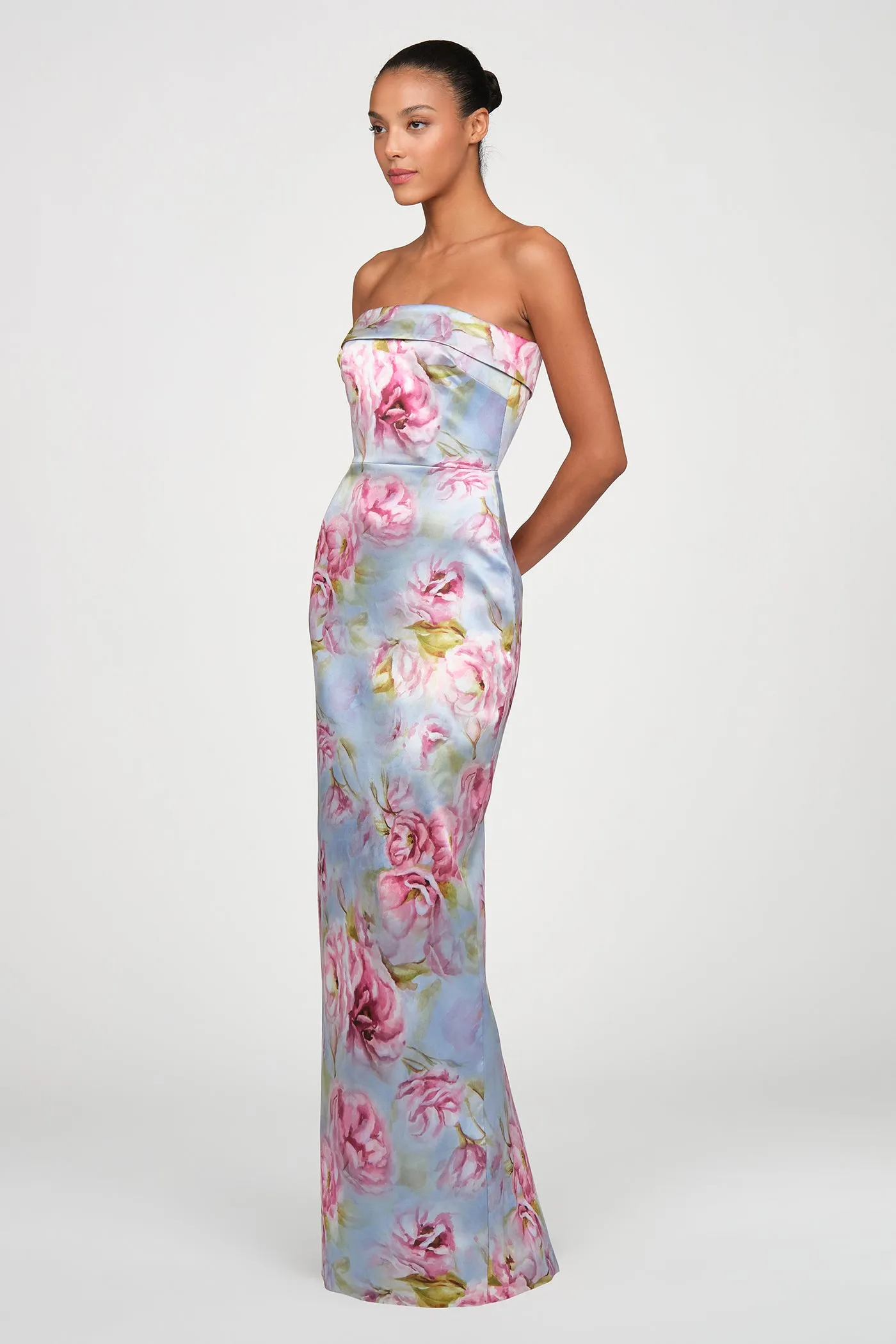 Cleo Strapless Column Gown sold by Theia product image thumbnail 5