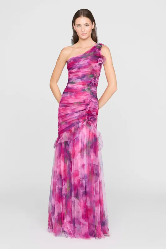 Myrtle One Shoulder Gown made by Theia