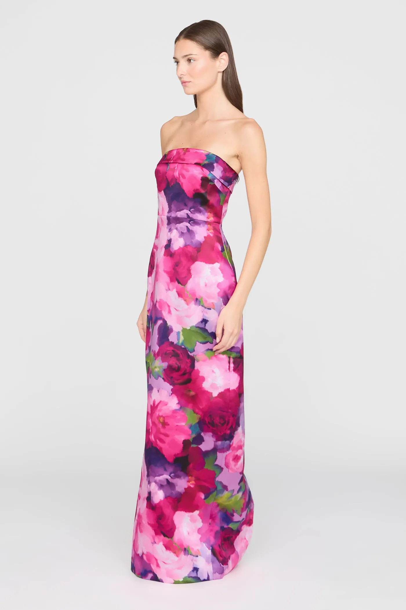 Cleo Strapless Column Gown sold by Theia product image thumbnail 4